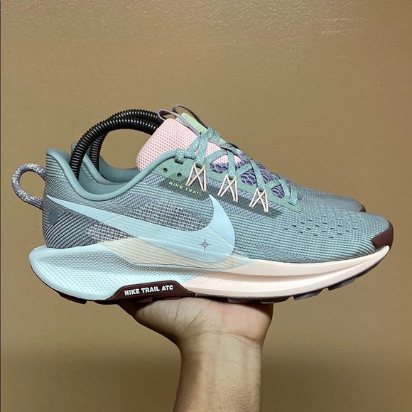 Nike Pegasus Trail 5 Trail Running Jade Horizon Crimson Tint Light Violet Sail - Picture 1 of 16